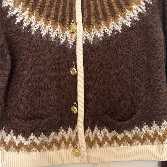 J. Crew Fair Isle Cardigan Sweater in brushed yarn - Picture 4 of 10